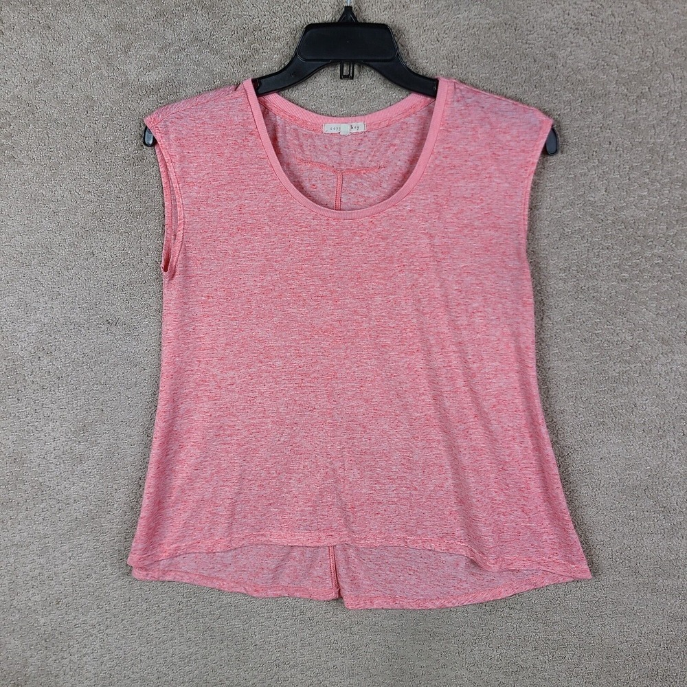 Copper Key‎ Shirt Womens Small Pink Tank Top Round Neck Sleeveless Cotton